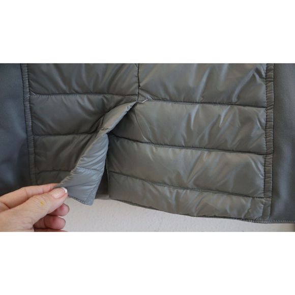 Anorak 50802CN Women's Sz S Gray Full Zip Packable Puffer Blazer Jacket - Picture 6 of 8